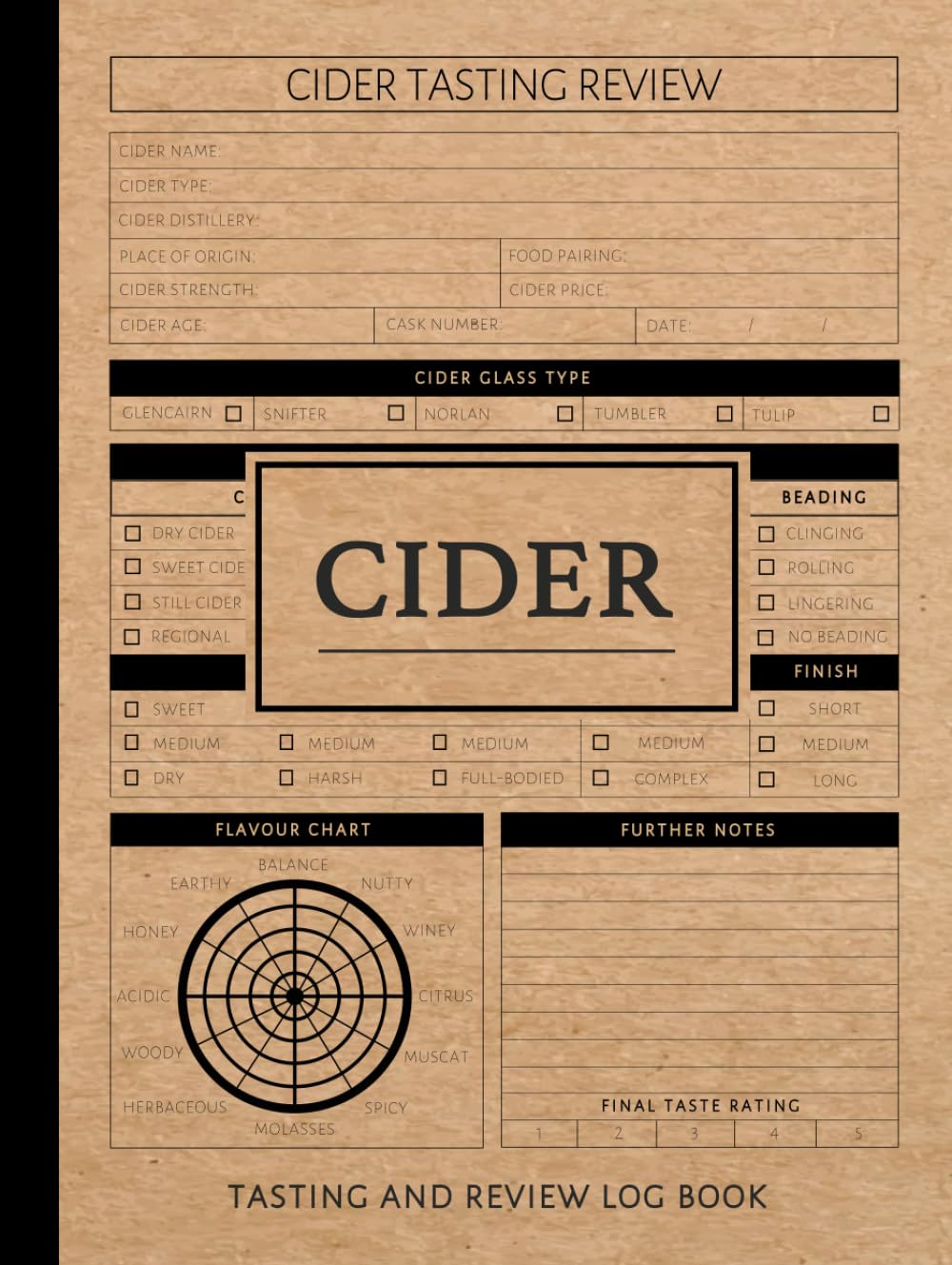 Cider Tasting Log Book: